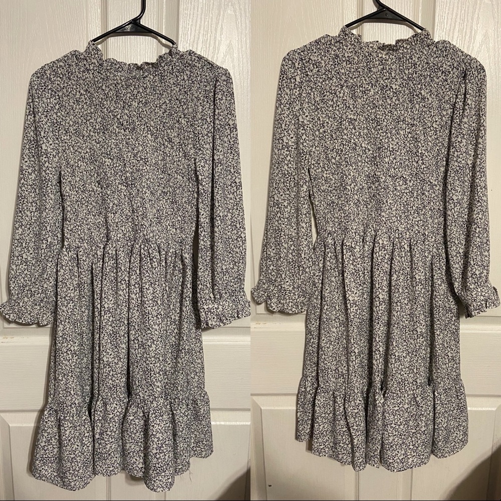 Black and white floral dress
